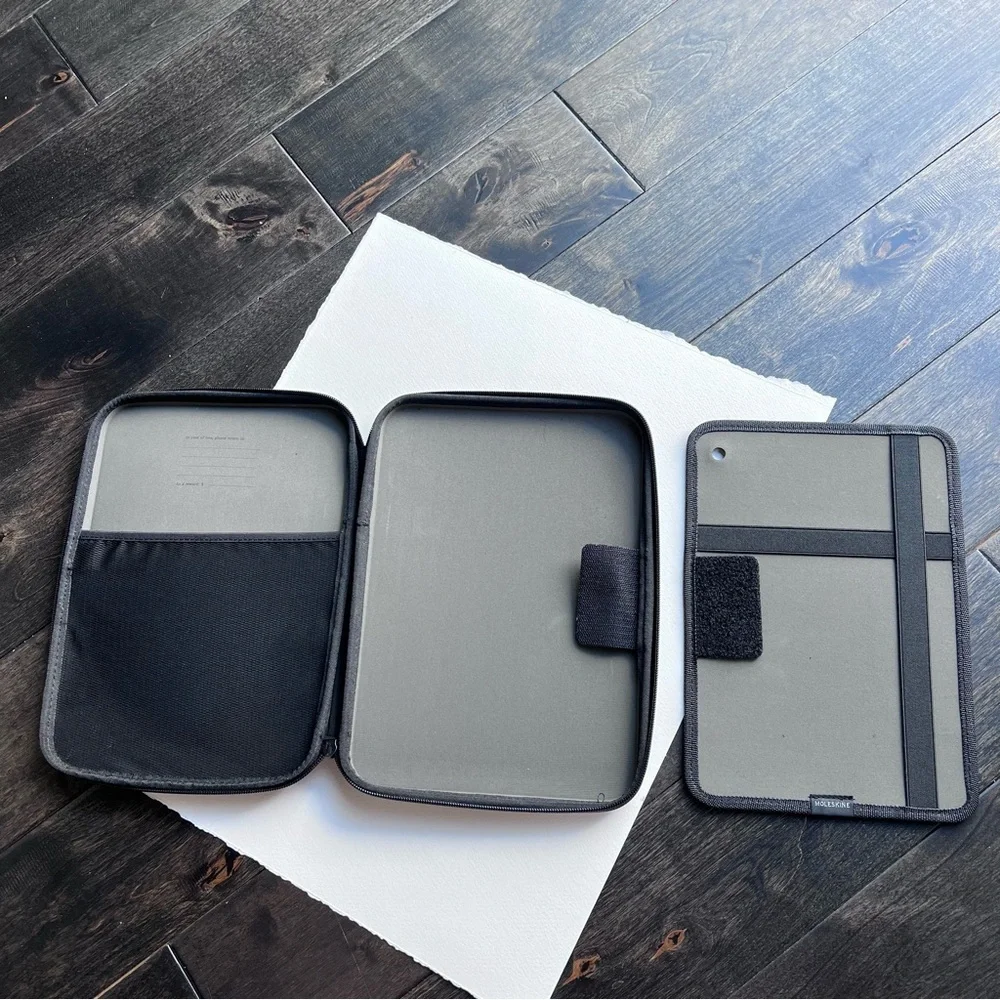 Moleskine Black Tablet Cover with Zip Closure // VINTAGE